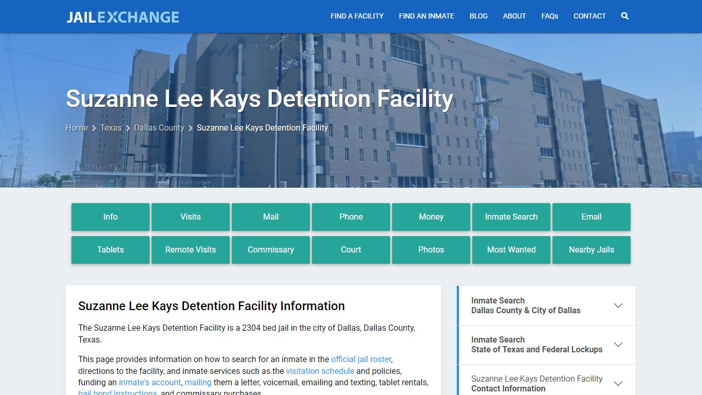 Suzanne Lee Kays Detention Facility - Jail Exchange